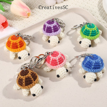 Cute Turtle Keychain Mini Turtle Wool Crocheted Doll Creative Little Doll Lovely