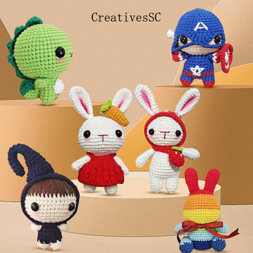 Yarn Doll Finished Handmade Crochet Doll Keychains