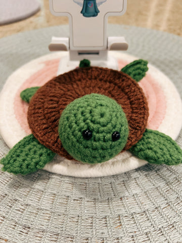 Handmade Crochet Turtle Coaster