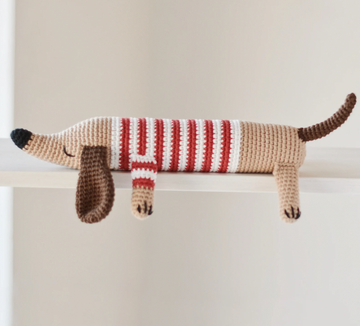 Cute Handmade Dachshund Dog Crochet Knitted Amigurumi Toys for Baby Colorful Animal Kitting Stuffed dog Toy