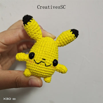 Finished Handmade Doll Finished Pendant Handmade Crochet Yarn Doll Finished Small Pikachu